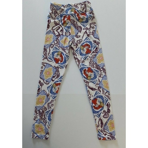 Lularoe Disney Ariel Tween Leggings The Little Mermaid Sea Ocean Sea Shell - Picture 2 of 4